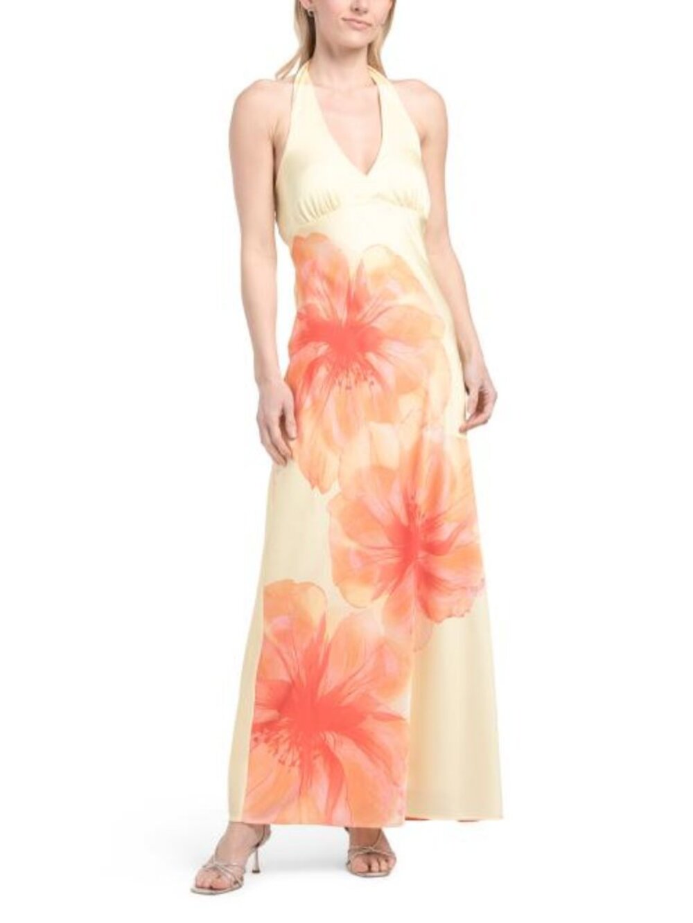 THIRTY THIRTY Placed Floral Halter Dress